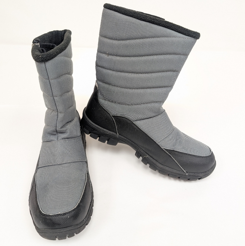 200g Insulated Winter Waterproof Boots Gray And Black Size 9